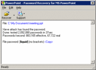 Powerpoint Password Recovery Key screenshot